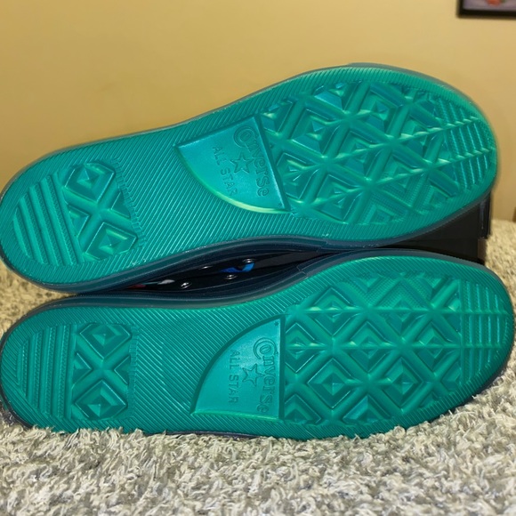 NIB CONVERSE CX HIGH TOPS TURQUOISE/ BLACK/PINK - Picture 9 of 11